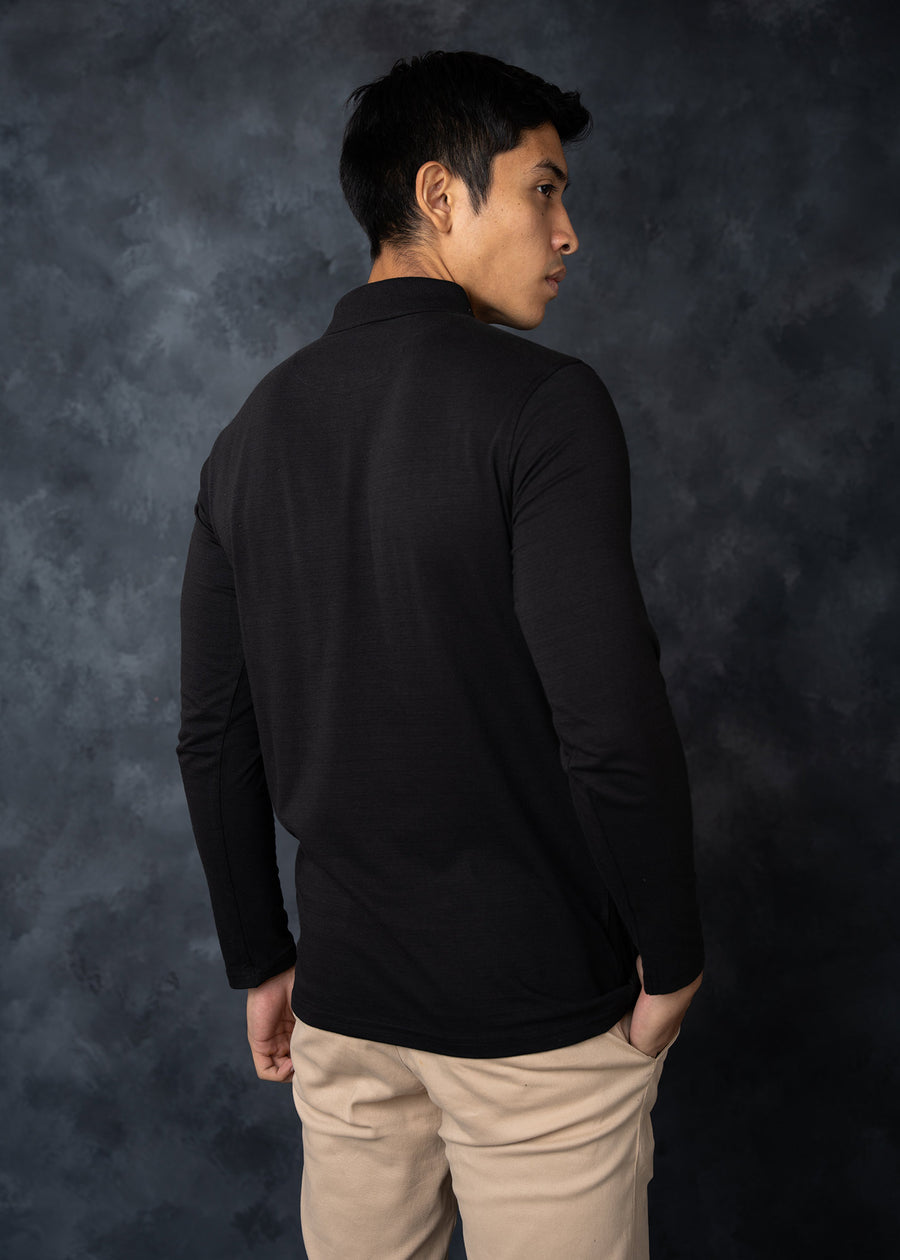 LCY | TEXTURED LONG SLEEVE POLO LCY