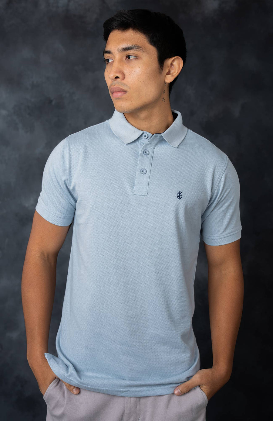 LCY | POP-CORN KNIT CONTARST POLO LCY