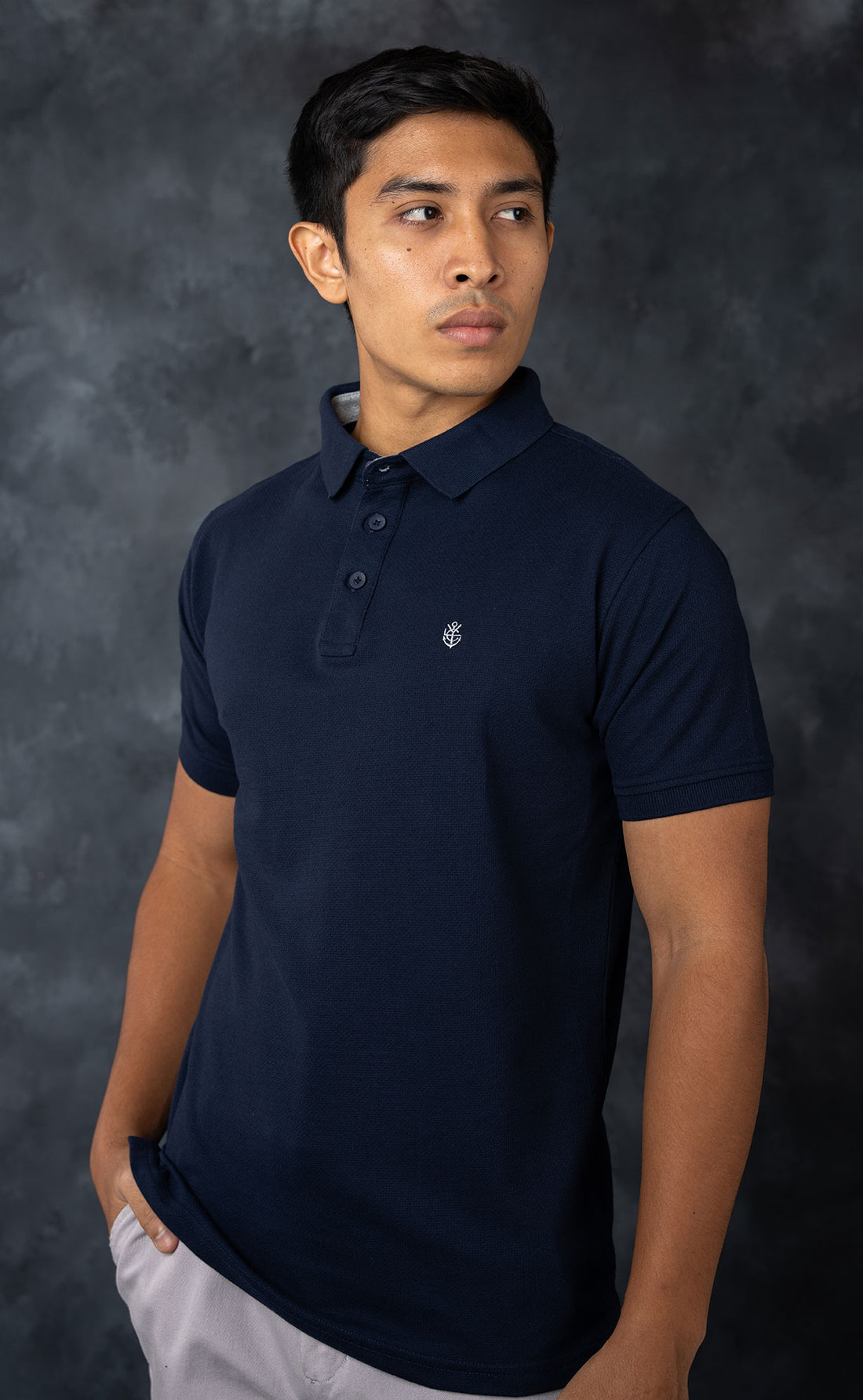 LCY | POP-CORN KNIT CONTARST POLO LCY