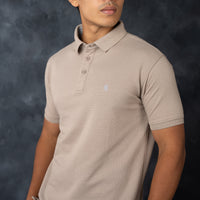 LCY | POP-CORN KNIT CONTARST POLO LCY