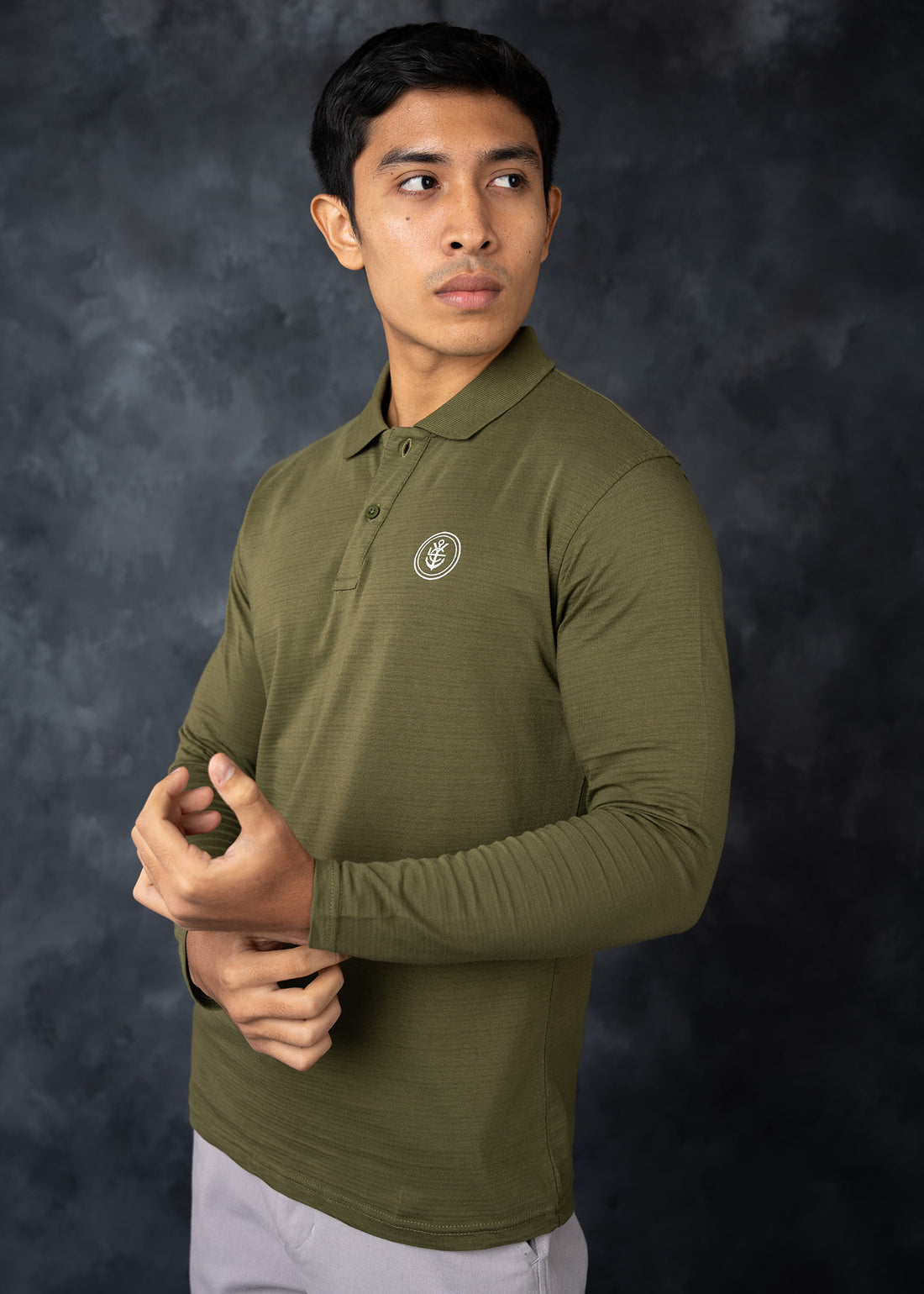 LCY | TEXTURED LONG SLEEVE POLO LCY