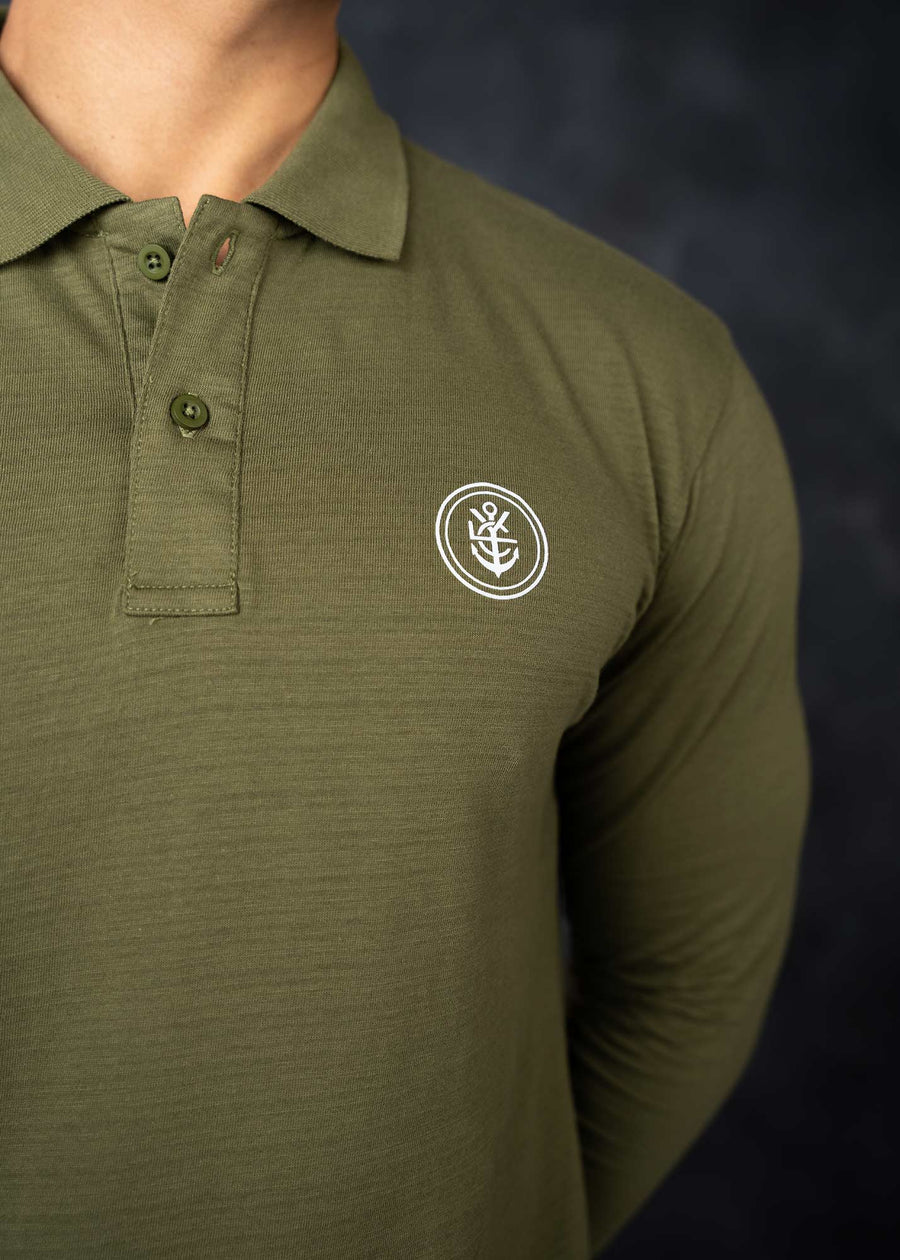 LCY | TEXTURED LONG SLEEVE POLO LCY