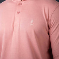 LCY | MANDARIN COLLAR LONG SLEEVE POLO LCY