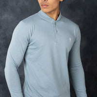 LCY | MANDARIN COLLAR LONG SLEEVE POLO LCY