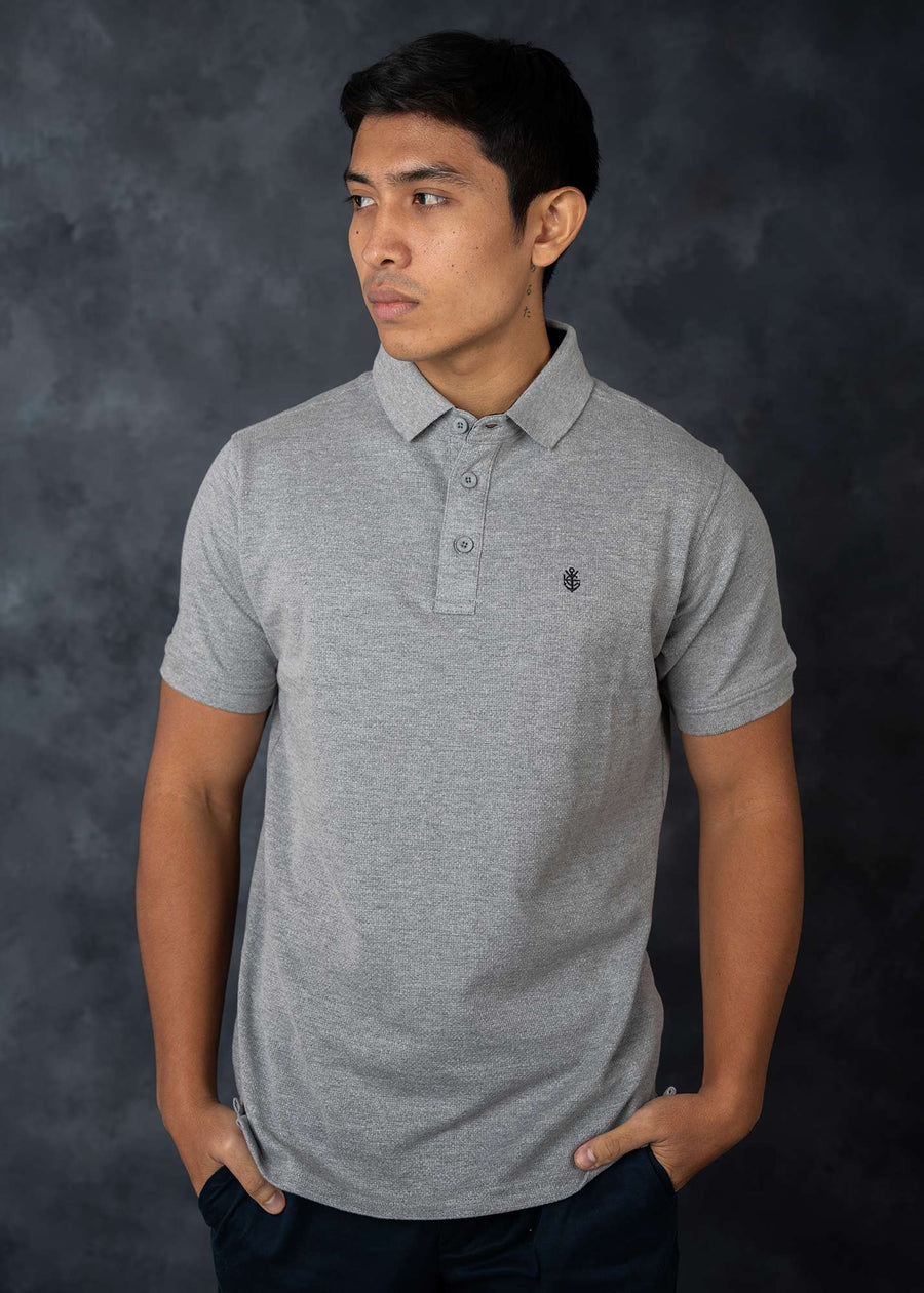 LCY | POP-CORN KNIT CONTARST POLO LCY