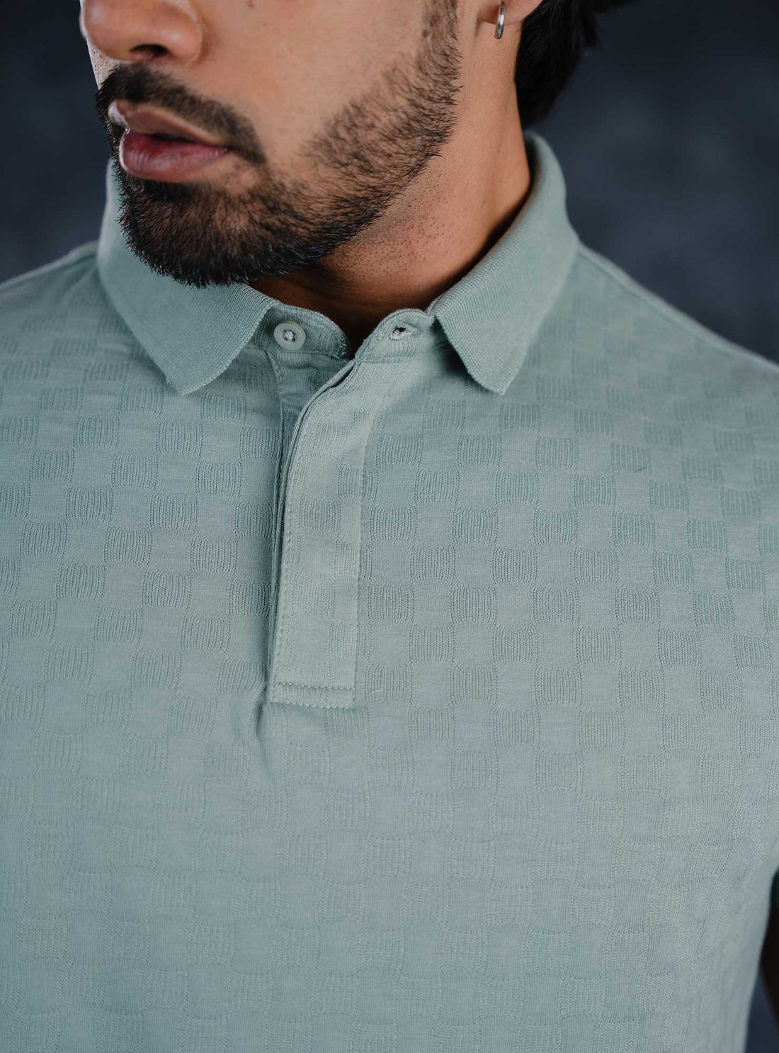 LCY | AW CHECKERED TEXTURE POLO LCY