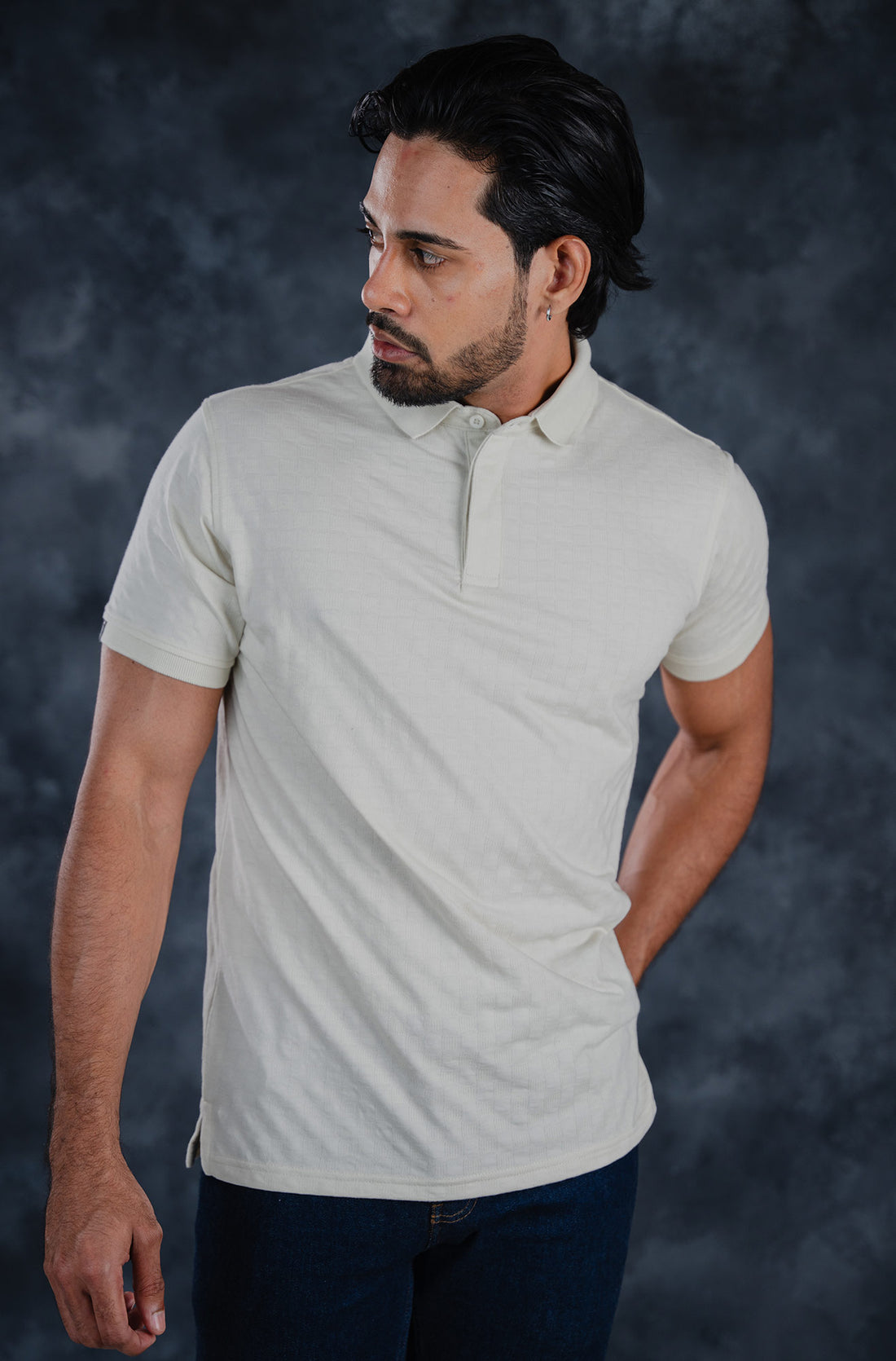 LCY | AW CHECKERED TEXTURE POLO LCY