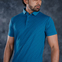 LCY | AW TONELY DARK GEOMETRIC AOP POLO LCY