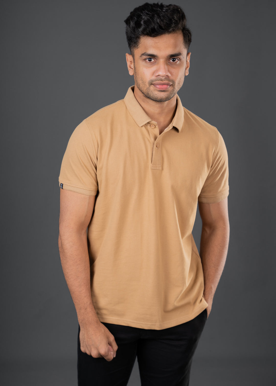LCY | Knitted Collar-cuff Basic Polo LCY