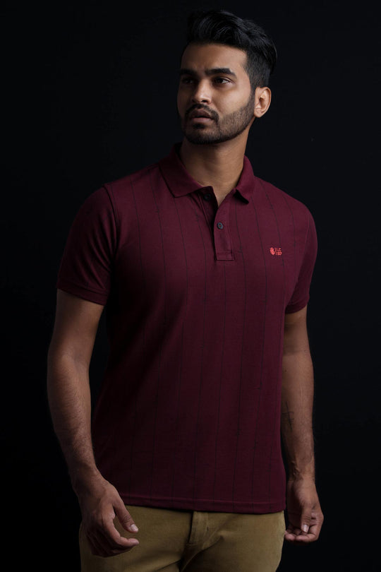 LCY | Vertical Line "97" Contrast Polo LCY