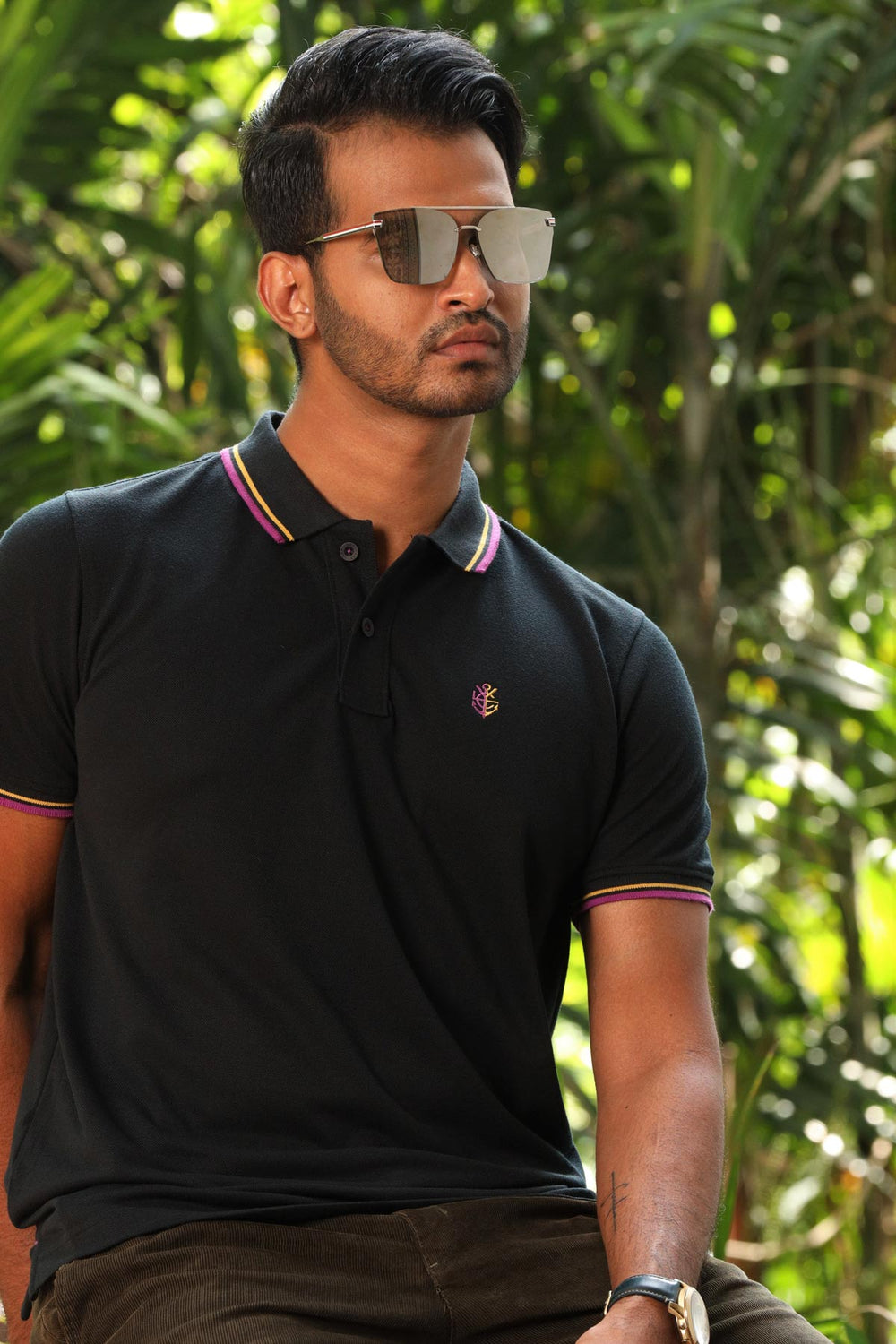 LCY |  Summer22 Dual Contrast Tipped Collar Polo LCY