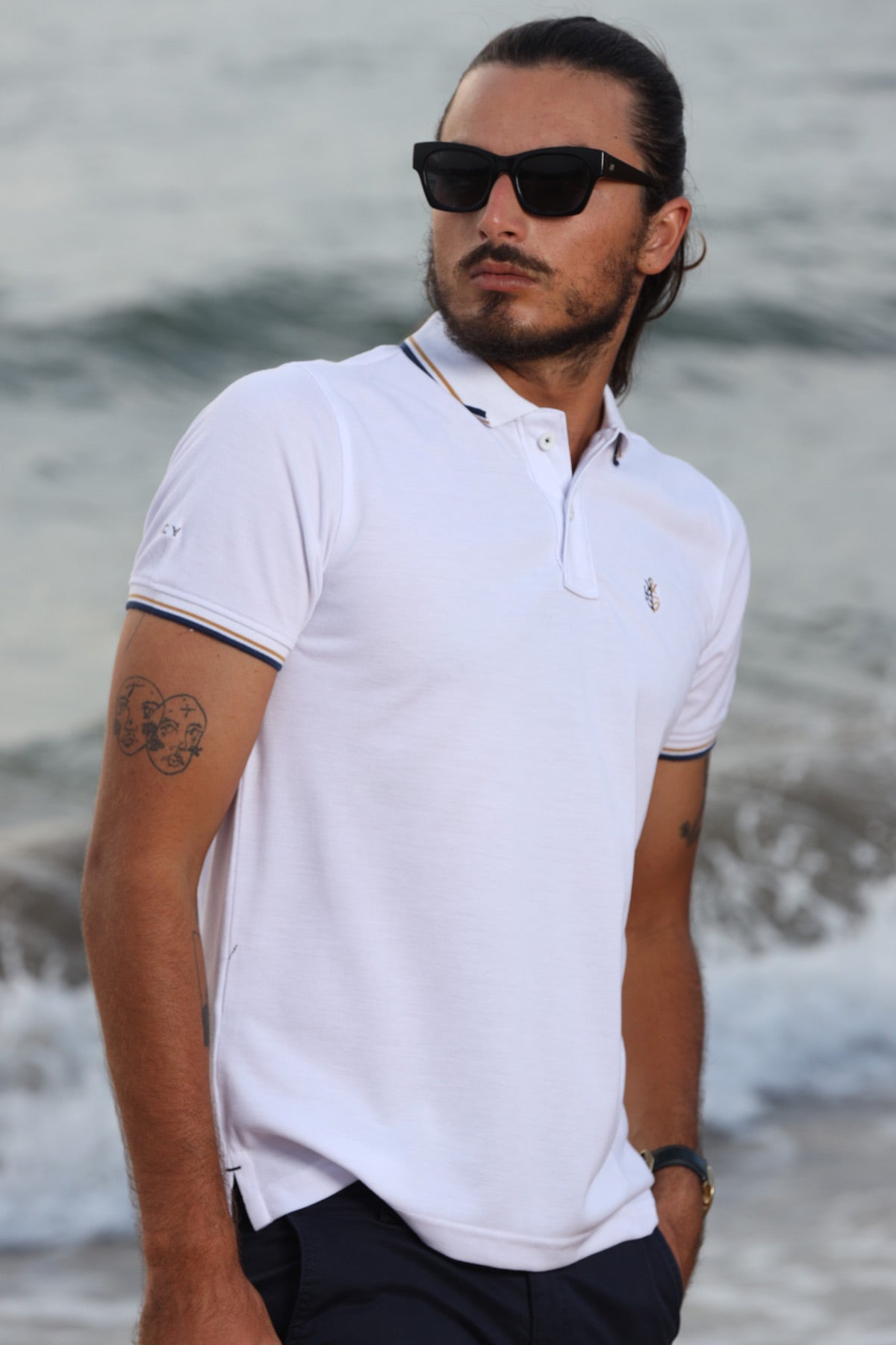 LCY |  Summer22 Dual Contrast Tipped Collar Polo LCY