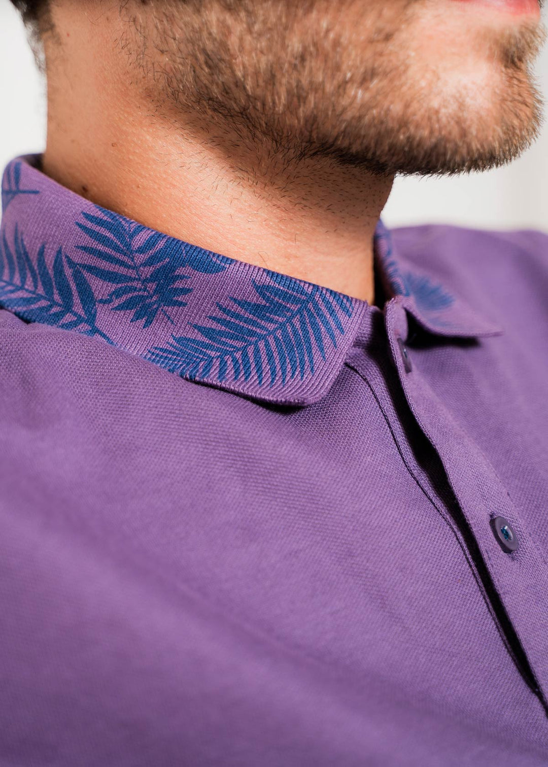 Elevated Summer Printed Collar-Cuff Polo LCY
