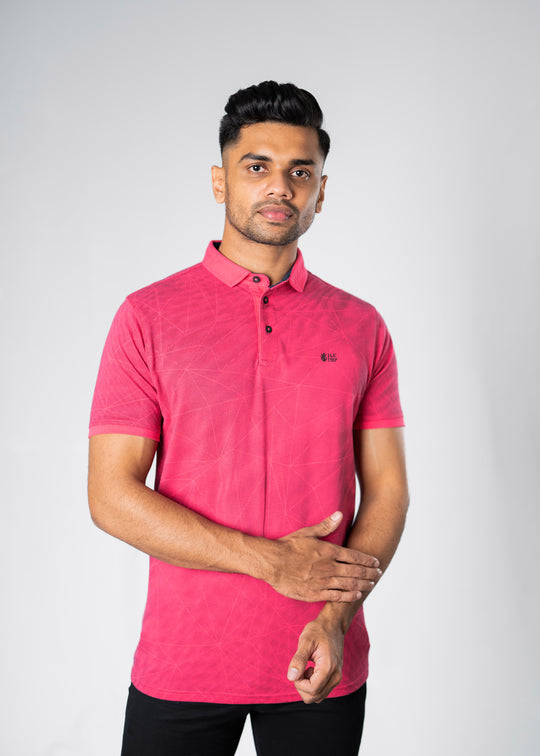 LCY | Elevated Summer Abstract Print Polo LCY