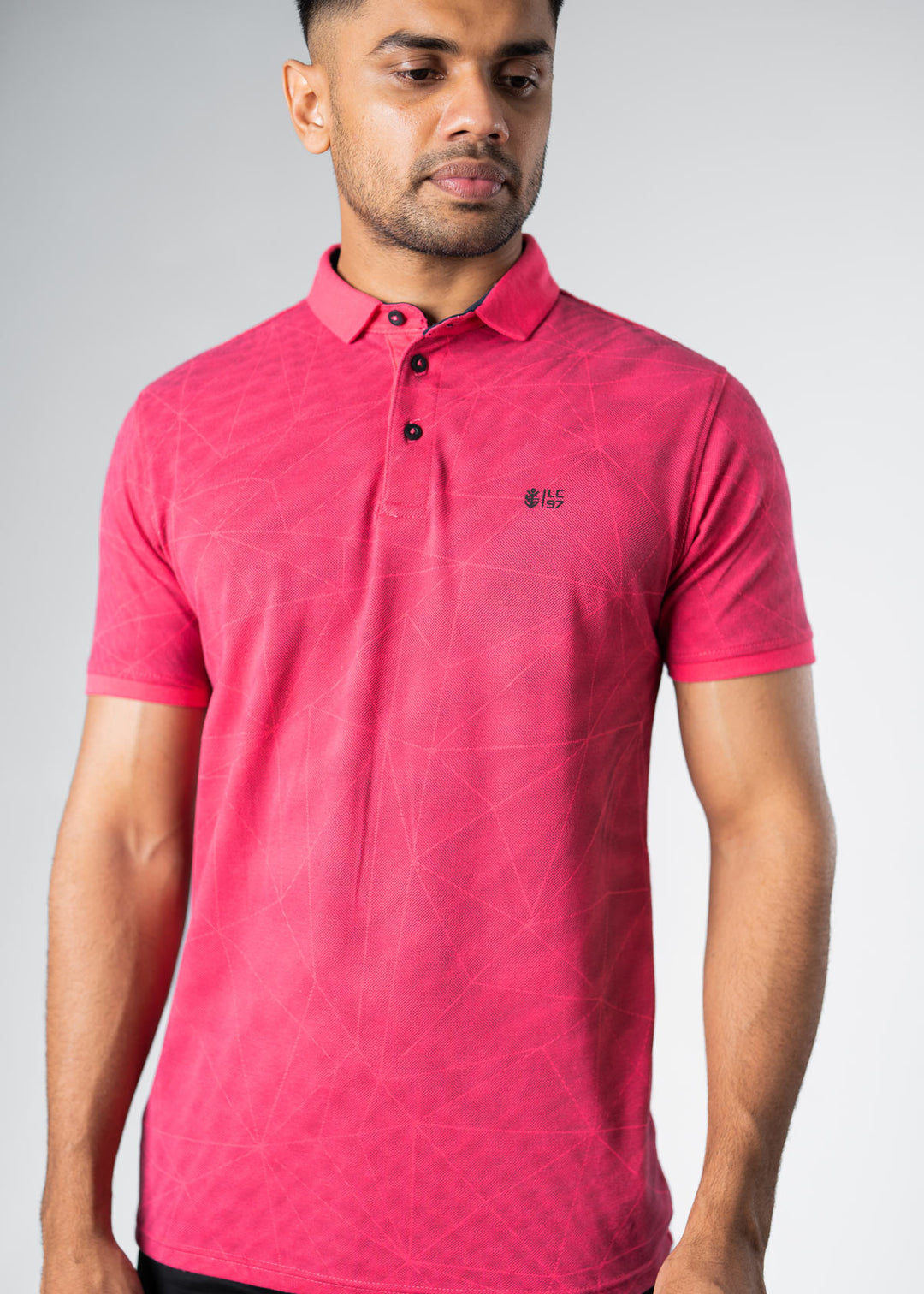 LCY | Elevated Summer Abstract Print Polo LCY
