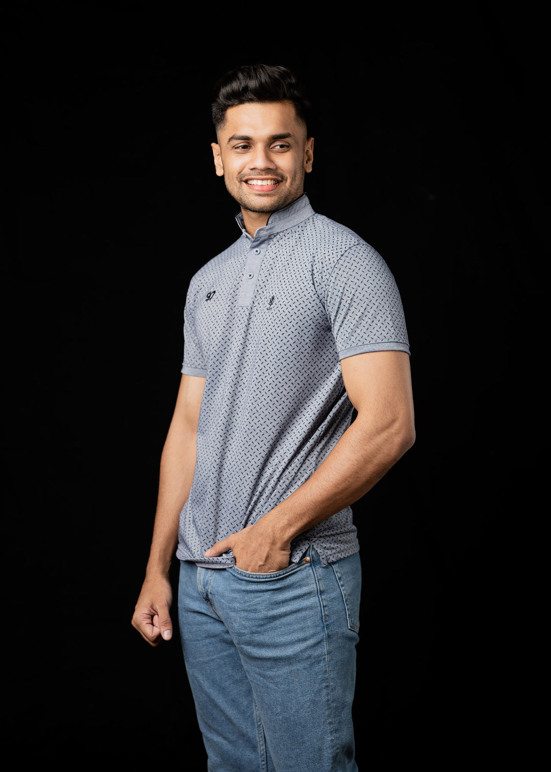 Elevated Summer Mandarin Collar '97' Polo LCY